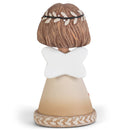 Shaded Coffee Brown Angel with Heart 3 inch Resin Decorative Tabletop Figurine