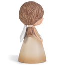 Shaded Coffee Brown Angel with Dove 3 inch Resin Decorative Tabletop Figurine