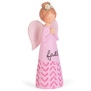Bubblegum Pink Praying Faith Angel 3.5 inch Resin Decorative Tabletop Figurine
