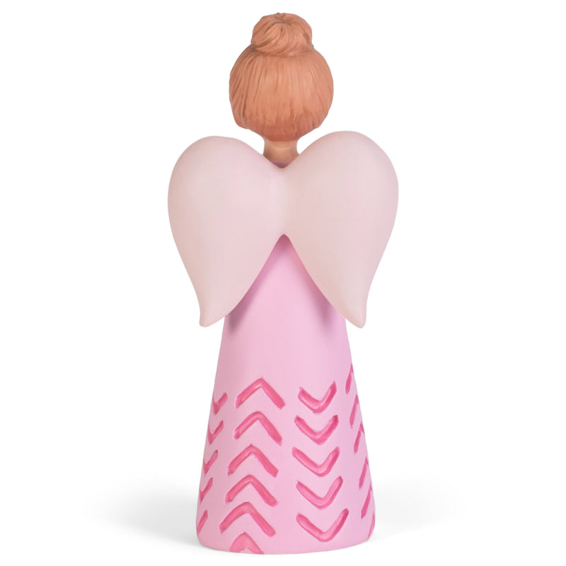 Bubblegum Pink Praying Faith Angel 3.5 inch Resin Decorative Tabletop Figurine