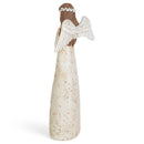 Speckled Cream Angel with Heart 8 inch Resin Decorative Tabletop Figurine