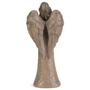 Cinnamon Brown Textured Angel with Dove 10 inch Resin Decorative Tabletop Figurine
