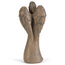 Cinnamon Brown Textured Angel with Heart 10 inch Resin Decorative Tabletop Figurine