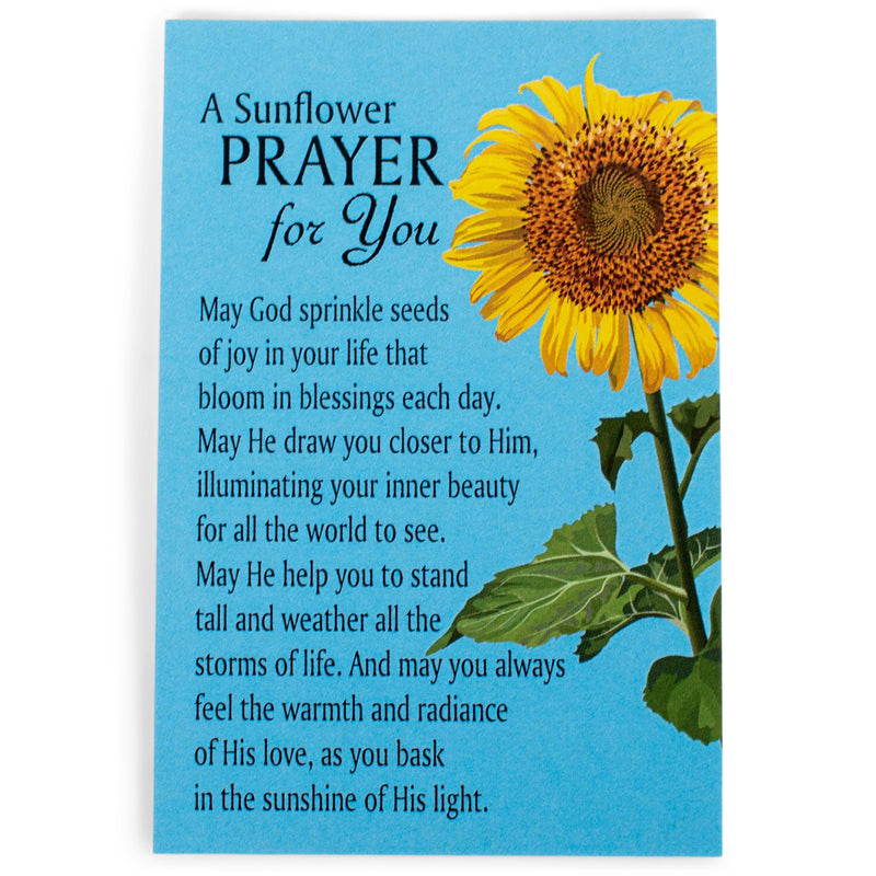 Sunflower Yellow Prayer For You Angel 2.5 inch Resin Decorative Tabletop Figurine With Card