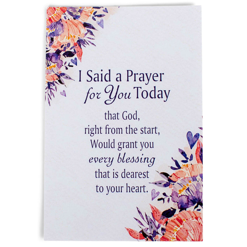 Said A Prayer For You White Angel 2.5 inch Resin Decorative Tabletop Figurine With Card