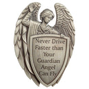 Dicksons Male Guardian Angel Silver Tone 2.5 Inch Zinc Alloy Metal Auto Visor Clip
