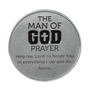 Man of God Silver Tone 3 x 2 Zinc Alloy Metal Automotive Visor Clip Accessory