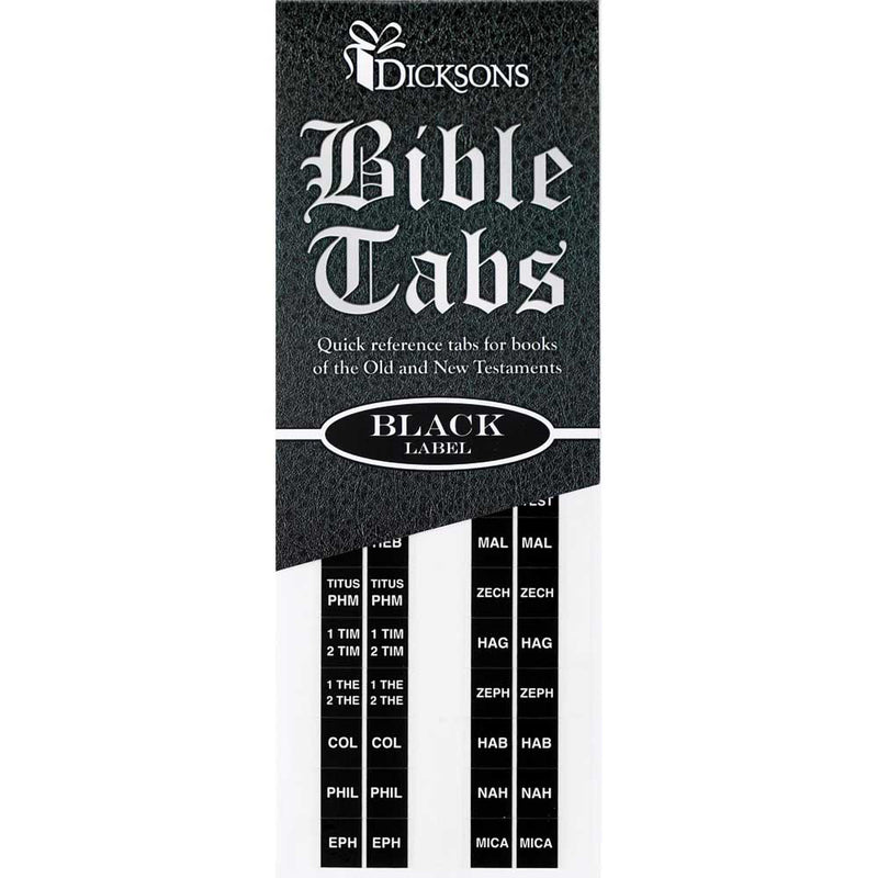 Black Quick Reference Adhesive Old and New Testament Bible Indexing Tabs