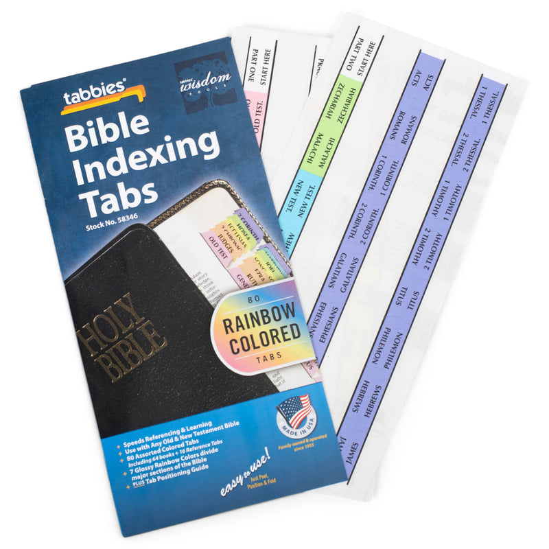 Dicksons Rainbow Bible Index Tabs Old and New Testament Books 77 Tabs
