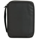 Cross Design Midnight Black Large Print Vinyl Material Bible Cover With Handle