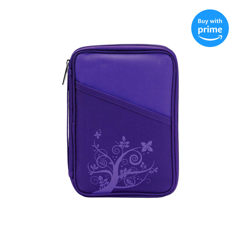Dicksons Royal Purple Polyester Bible Cover Case with Handle Thin line