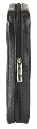 Dicksons Black Genuine Leather Zippered Bible Cover Large Print