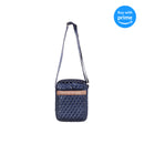 Trust In The Lord Navy Blue Thinline Quilted Polyester Bible Cover Tote Bag