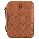 Man of God Prayer Natural Brown Large Vinyl Material Bible Cover With Handle