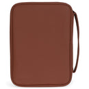 Caramel Brown Cross Large Vinyl Bible Cover with Handle