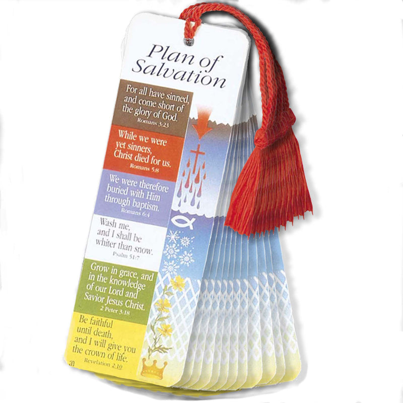 Dicksons Plan Of Salvation 2 x 6 Cardstock Tassel Bookmark, Pack of 12