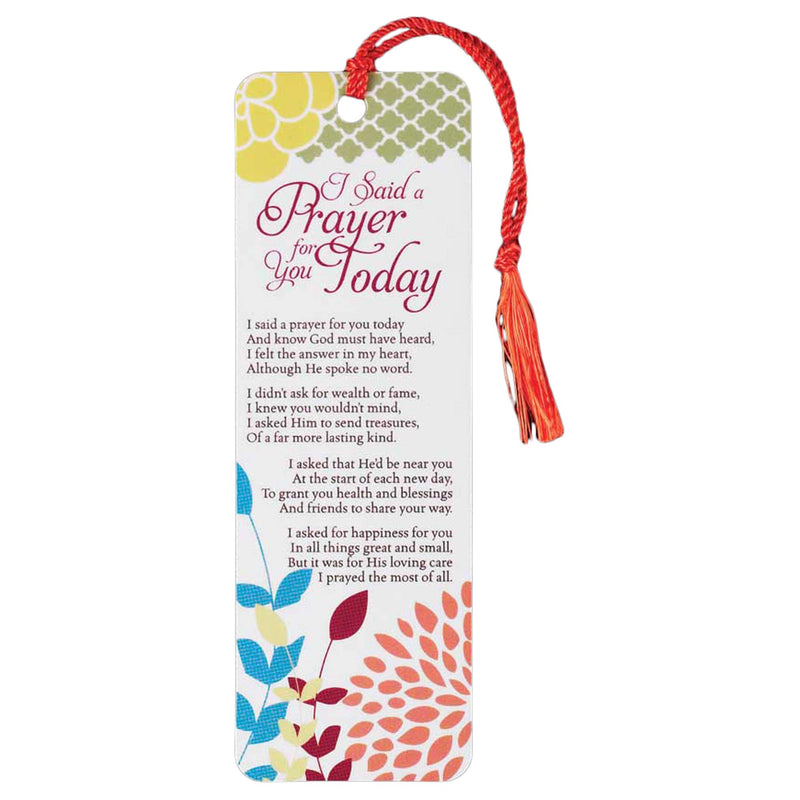 Dicksons Prayer For You Floral White Tassel Bookmarks, Pack of 12