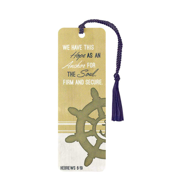 Dicksons Hope As Anchor Tan Striped Tassel Bookmarks, Pack of 12