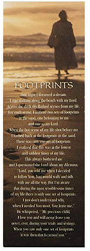 Dicksons Footprints Poem Beach Inspired 5 x 2 Inch Bookmark Pack 12