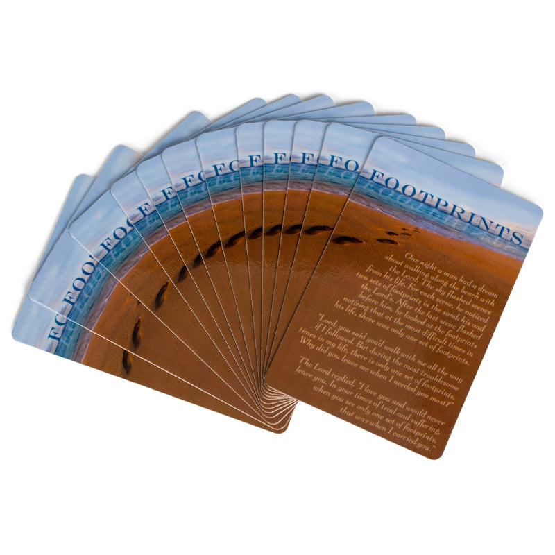 Pocket Card Bookmark Pack of 12 - Footprints
