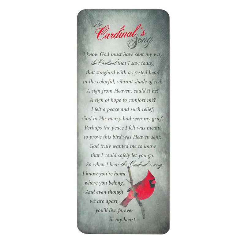 The Cardinal's Song Bird Speckled Charcoal Cardstock Bookmarks, Pack of 12