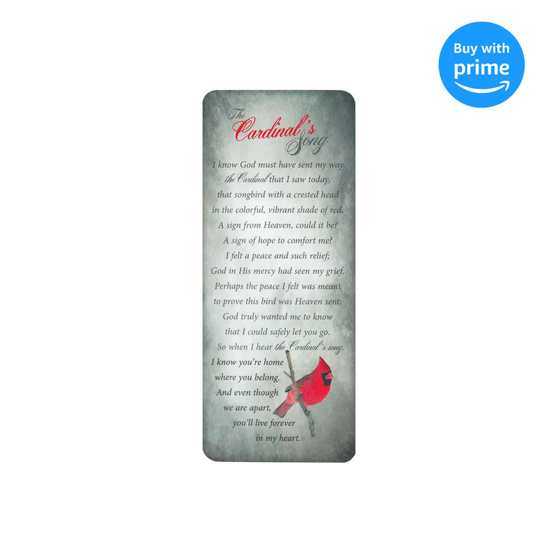 The Cardinal's Song Bird Speckled Charcoal Cardstock Bookmarks, Pack of 12