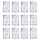 Friendship Treasure Purple Floral 2.5 x 4 Cardstock Bookmark Pack of 12