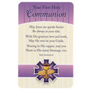 First Holy Communion Purple 4 x 2.5 Cardstock Inspirational Bookmarks Pack of 12