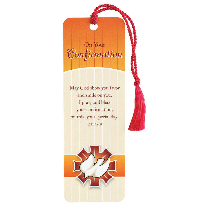On Your Confirmation Orange 6 x 2 Cardstock Tassel Bookmarks Pack of 12