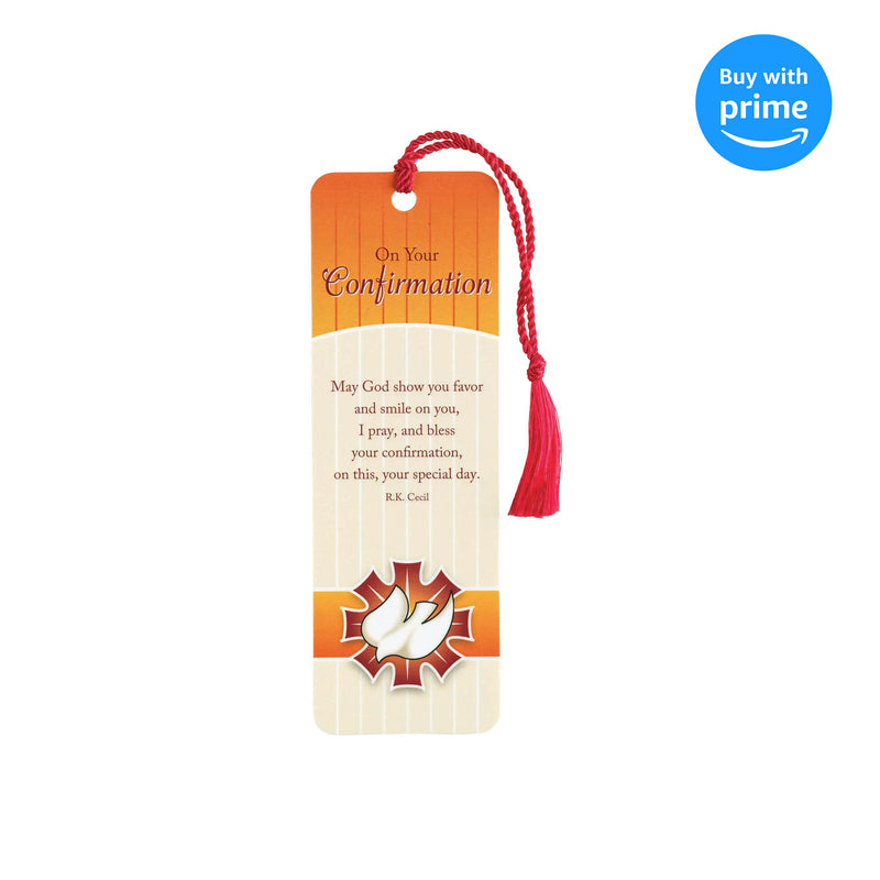 On Your Confirmation Orange 6 x 2 Cardstock Tassel Bookmarks Pack of 12
