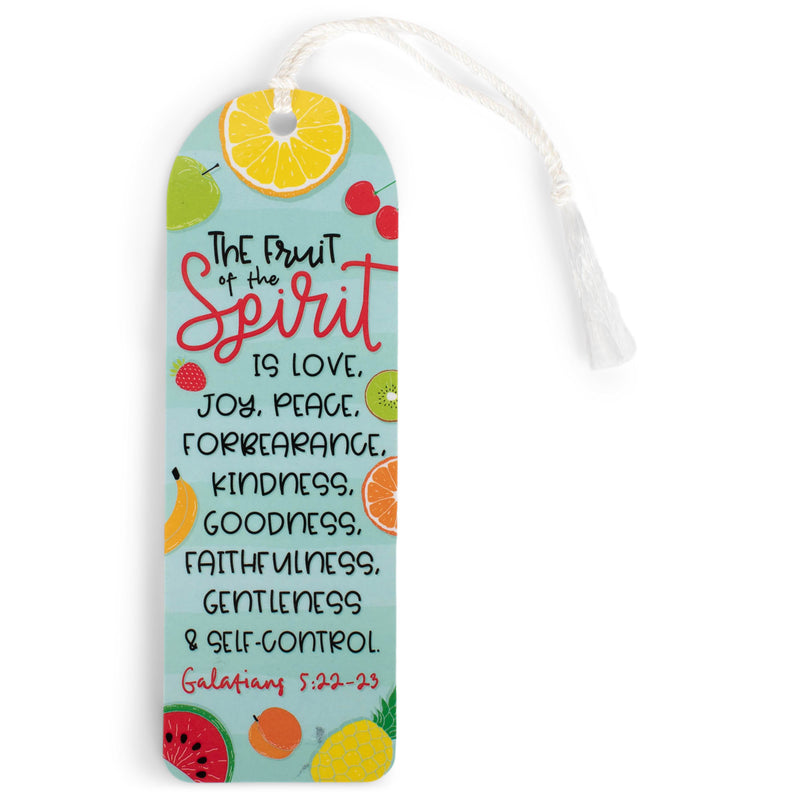 Fruit of the Spirit Love Joy Peace Colorful 2 x 6 Paper Keepsake Bookmark with Tassel