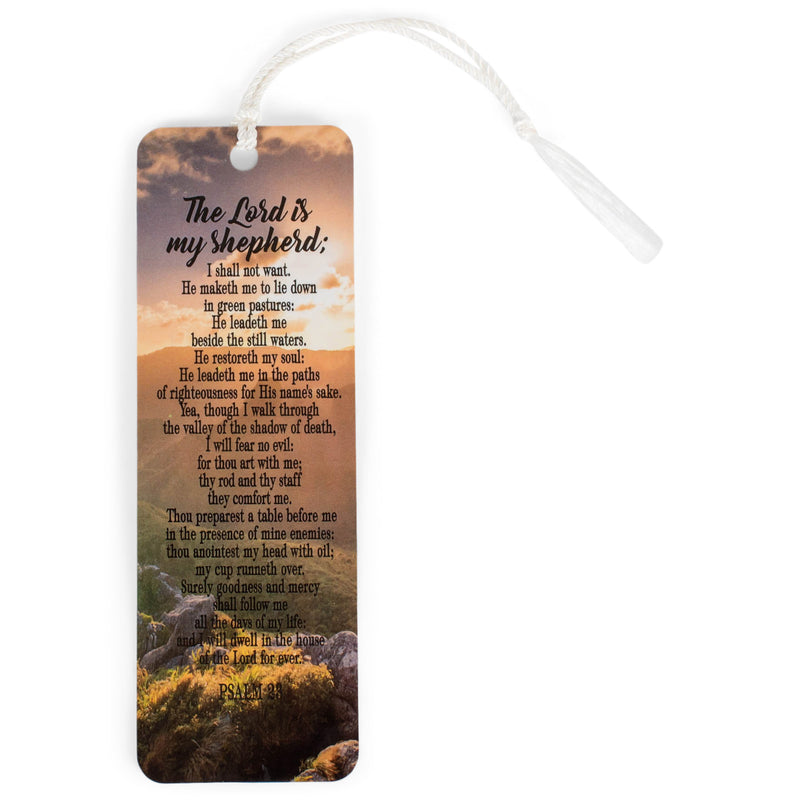 Lord Is My Shephard Golden Sunset 2 x 6 Paper Keepsake Bookmark with Tassel