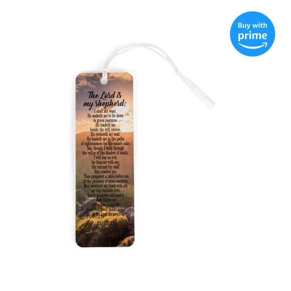 Lord Is My Shephard Golden Sunset 2 x 6 Paper Keepsake Bookmark with Tassel