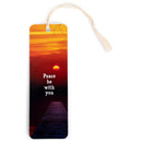 Peace Be With You Orange Sunset 2 x 6 Paper Keepsake Bookmark with Tassel