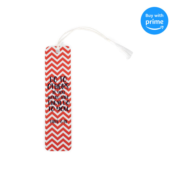 Do To Others Red Chevron 2 x 6 Paper Keepsake Bookmark