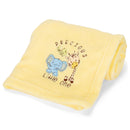 Precious Little One Banana Yellow 40 x 27.5 Fleece Nursery Bed Blanket