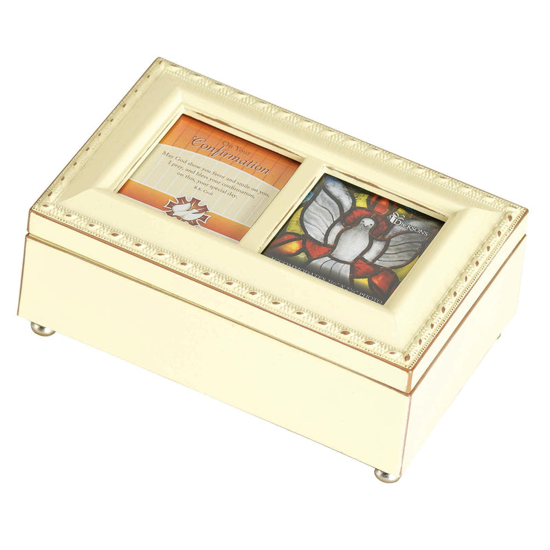 On Your Confirmation Classic Cream 6 x 4 Acrylic Music Box Plays Ave Maria