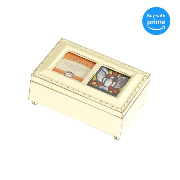 On Your Confirmation Classic Cream 6 x 4 Acrylic Music Box Plays Ave Maria