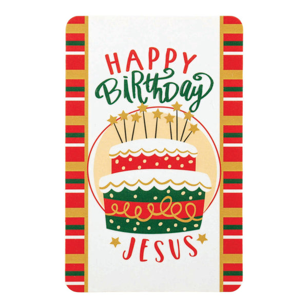 Happy Birthday Cake Santa Fe Red 4 x 2.5 Paper Bookmark