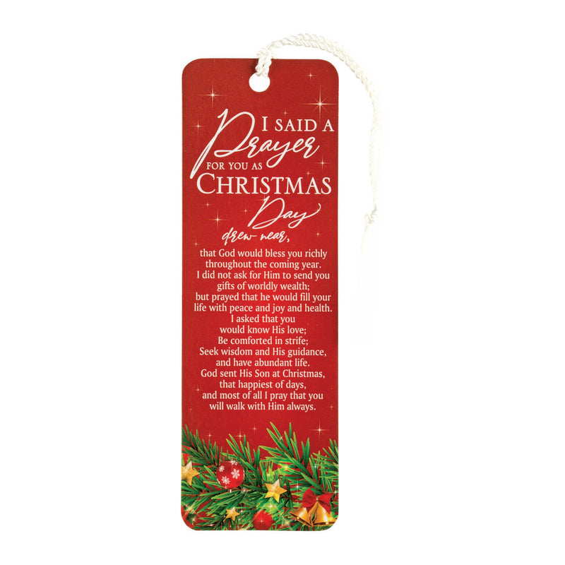 Said A Prayer For You Holiday Red 6 x 2 Paper Bookmark with Tassel