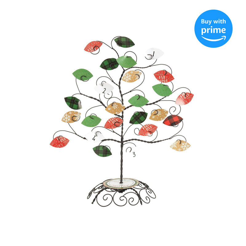 Colorful Leaves on Blessings Tree 19 x 16 Metal Decorative Tabletop Figurine