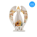 Dicksons Joy Angel Winter White 7 inch Resin Stone Holiday Collectible Figurine