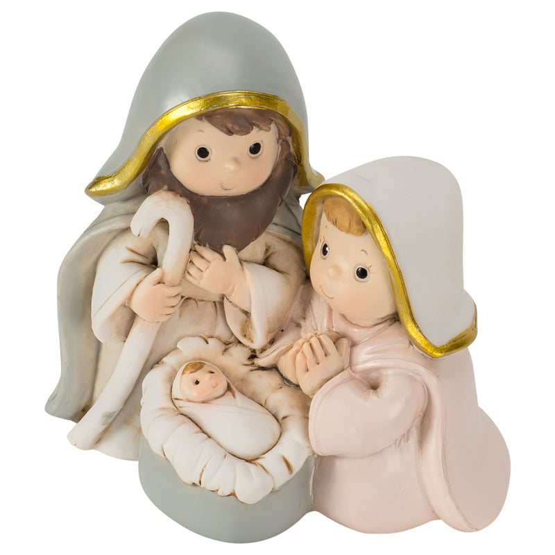 Dicksons One Piece Holy Family Pastel 4 inch Resin Stone Christmas Holiday Figurine