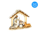 Weathered White Nativity 7 x 8.5 Resin Decorative Tabletop Figurine