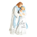 Child is Born Holy Family Whitewash 5 x 3 Resin Decorative Tabletop Figurine