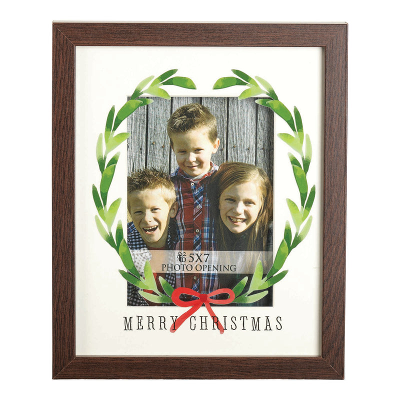 Natural Brown Green Wreath 11 x 9 MDF Decorative Picture Frame