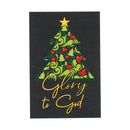 Glory to God Festive Green Tree 4 x 3.2 Paper Itty Bitty Bookmark