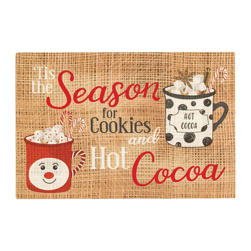 Season for Cookies Hot Cocoa Burlap Brown 4 x 3 Paper Itty Bitty Bookmark