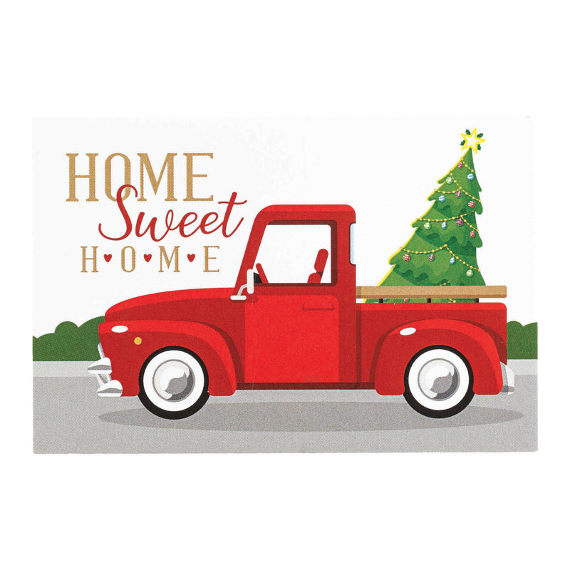 Home Sweet Home Vintage Red Truck 4 x 3.2 Paper Itty Bitty Bookmark