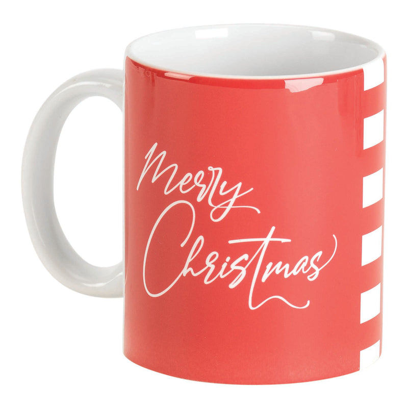 Festive Red Merry Snowman 11 ounce Ceramic Cafe Coffee Tea Cup Mug